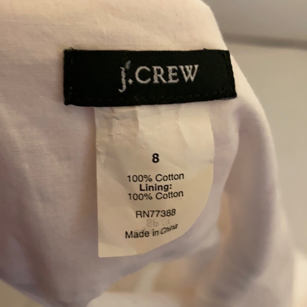 J Crew white textured cotton lined halter bridal dress 8 - Picture 6 of 10